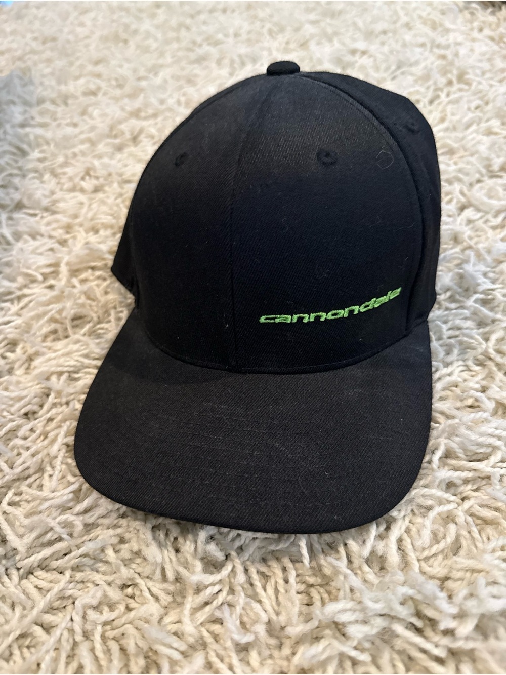 Cannondale Men's Black Cap with Green Logo